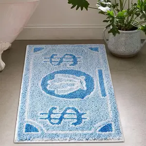 US Dollar Bill Design Faux Cashmere Area Rug - Soft, Non-Slip - Suitable for Bedrooms, Living Rooms (Cross-Border Dropshipping)