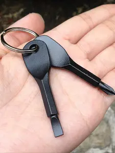 Portable Screwdriver Keychain Set, Mini Pocket Repair Tool Keychain, Multifunctional Keychain for Camping, Outdoor, Travel, Daily Use, Multipurpose Screwdriver