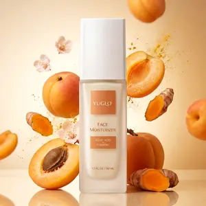 YuGlo Face Moisturizer with Kojic Acid, Turmeric, Coconut Oil, Shea Butter & Apricot - Daily Hydrating Face Cream for All Skin Types - Day & Night Moisture Support