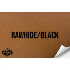RAWHIDE/BLACK HYDBOND LEATHERETTE SHEET (12"x24")