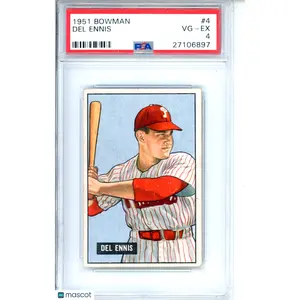 1951 Bowman Del Ennis #4 PSA 4 Philadelphia Phillies