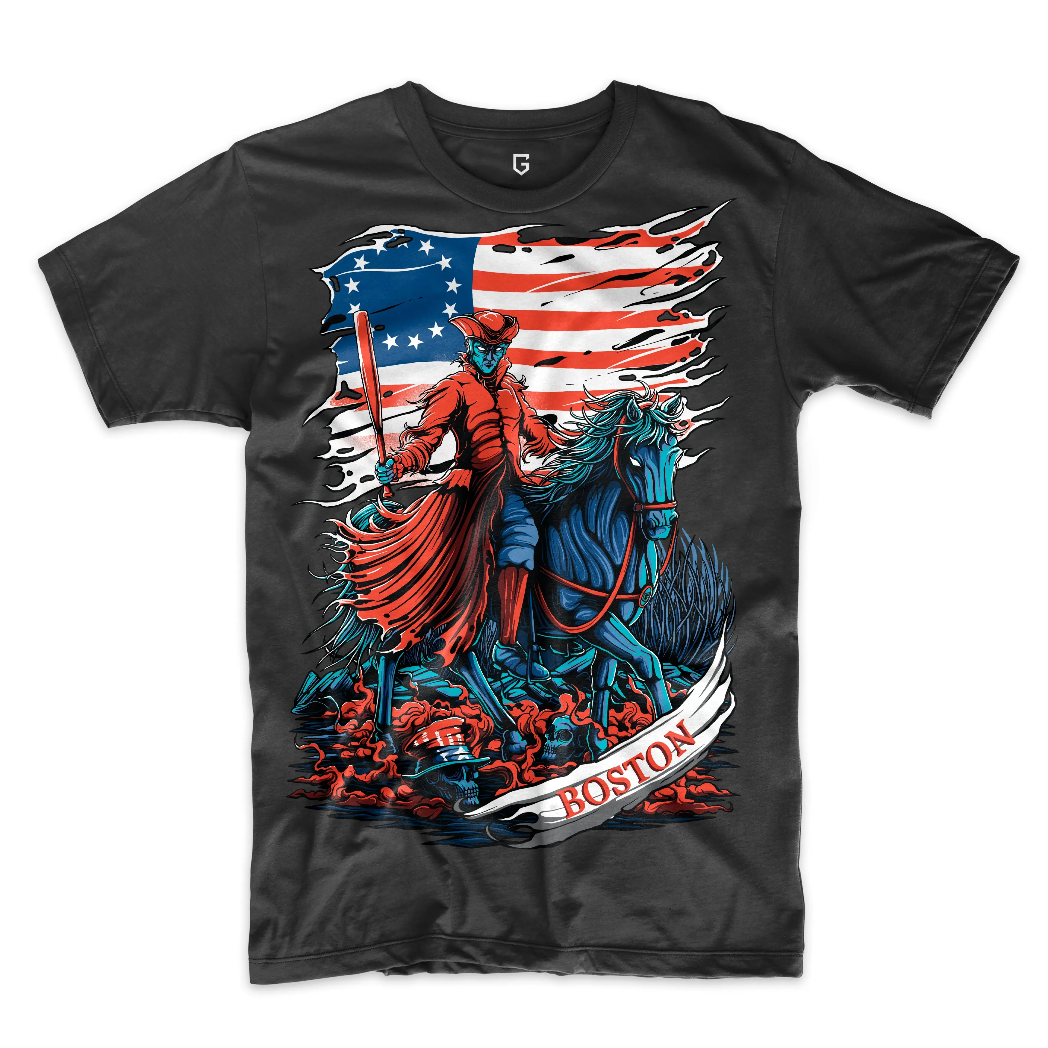 Boston Red Sox Baseball Paul Revere Men's Graphic T-Shirt