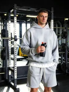 Viral Minimalist 2-Piece Tracksuit, Oversized Soft Fleece Hoodie & Gym Shorts Set, Ultimate Comfort Athleisure, Casual Long Sleeve Top