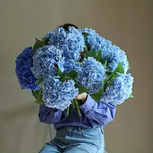 3pcs Large Lifelike Artificial Hydrangea Flowers - Real Touch, Outdoor-Friendly, Wedding, Christmas, Office, Family Party, Living Room Table Decorations Perfect for Adding a Touch of Elegance and Whimsy to Any Setting