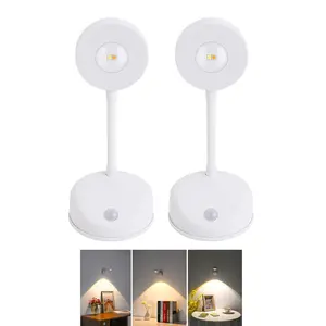 2200mAh Cat's Eye Bulb Motion Sensor Picture Light, LED Wall Sconce, Spotlight Painting Night Lamp, Rechargeable Battery Operated 3 Color & Dimmable 360° Rotation