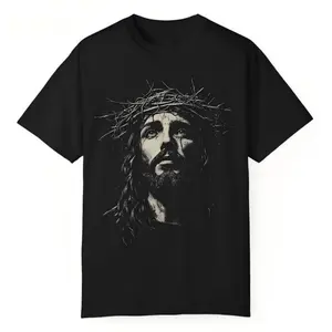 Jesus Shirt Christian Streetwear Religious Gift for Him or Her Faith Apparel Unisex Tee Jesus Christ Church Wear Vintage 90s Graphic Tees 100% Cotton Round Neck Short Sleeves