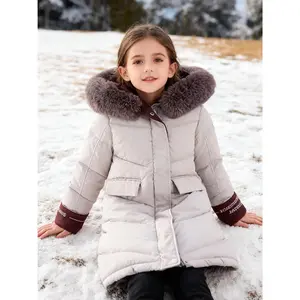 Girls' Clothing with A Simulated Fur Collar, Mid-length Thick ' Clothing, Halloween And Christmas Out-of-door Play Clothing, Good Warmth Effect, Xuan Yu Si Direction., Seasonal Fashion, Holiday Outfit, Stylish Outerwear, Classic Design, Warm Lining, Cozy