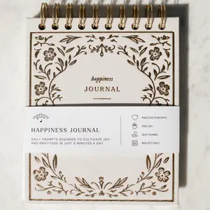 The Happiness Journal | Daily Gratitude Journal, Daily Prompts, 5 Minute Journal gratitude journal girl gift journals notebook