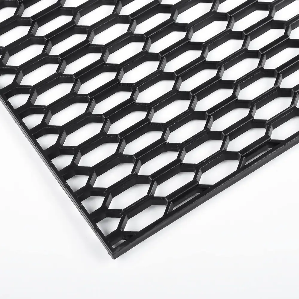 47"x16" ABS Plastic Universal Vehicle Car Grill Mesh Insert, Automotive Bumper Honeycomb 10x25mm Hex Grids Black