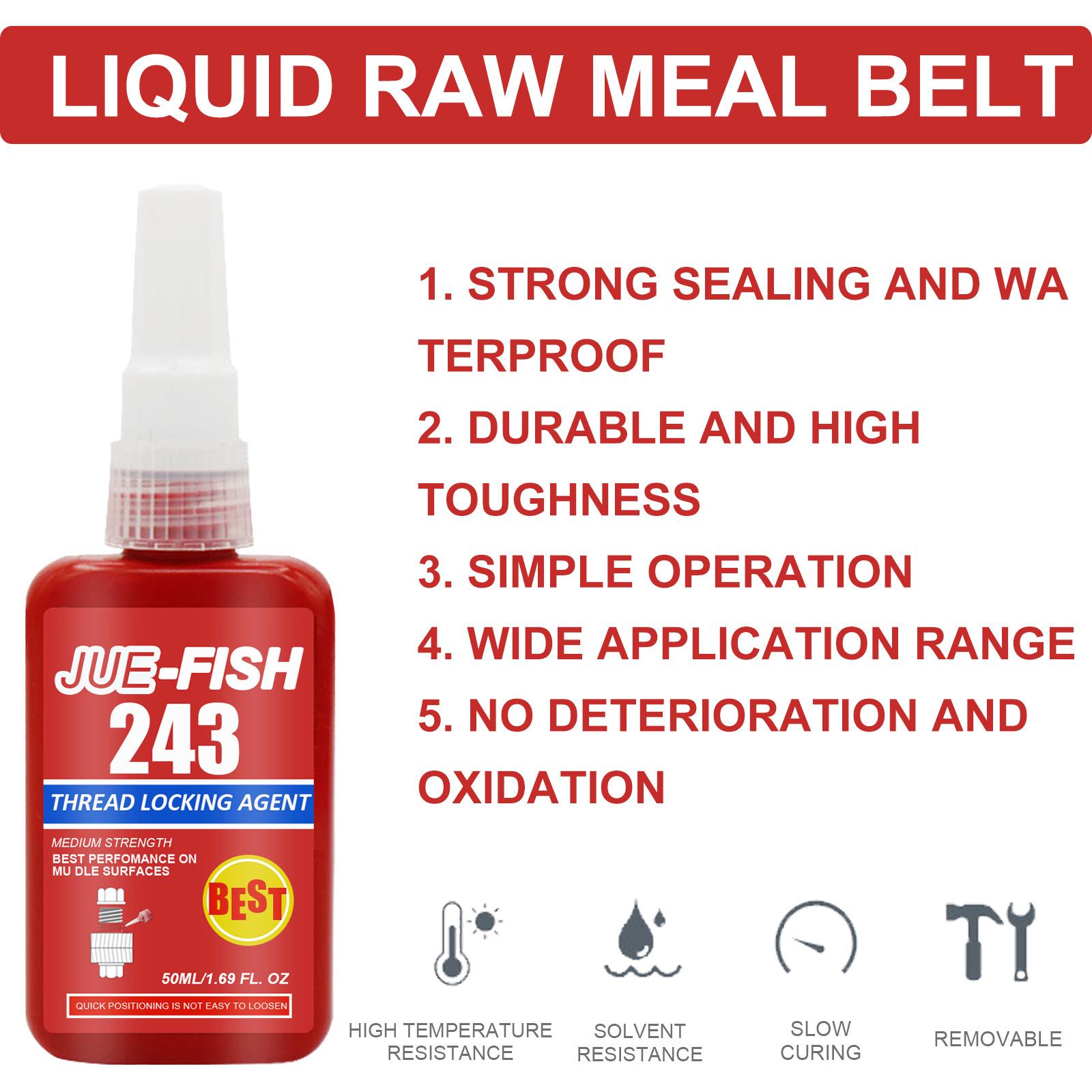 Jue-Fish Thread Sealant – Liquid PTFE Thread Locker, Anaerobic Pipe Thread Sealant, Anti-Loosening & Leak-Proof Adhesive