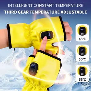 Electric Heated Gloves Long Battery Life USB Rechargeable, Outdoor Cycling Office Snowboarding Warmth, Winter Hand Protection Gear,Heated Gloves