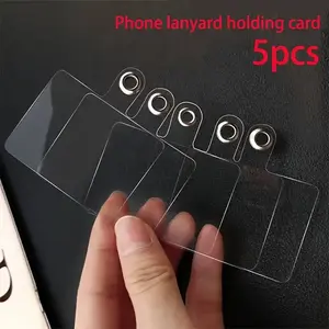 Universal Phone Lanyard Holder Set, Durable PVC Crossbody Strap Mount Pad, Safe Connection, 5-Piece Kit, Ideal for Secure Attachment