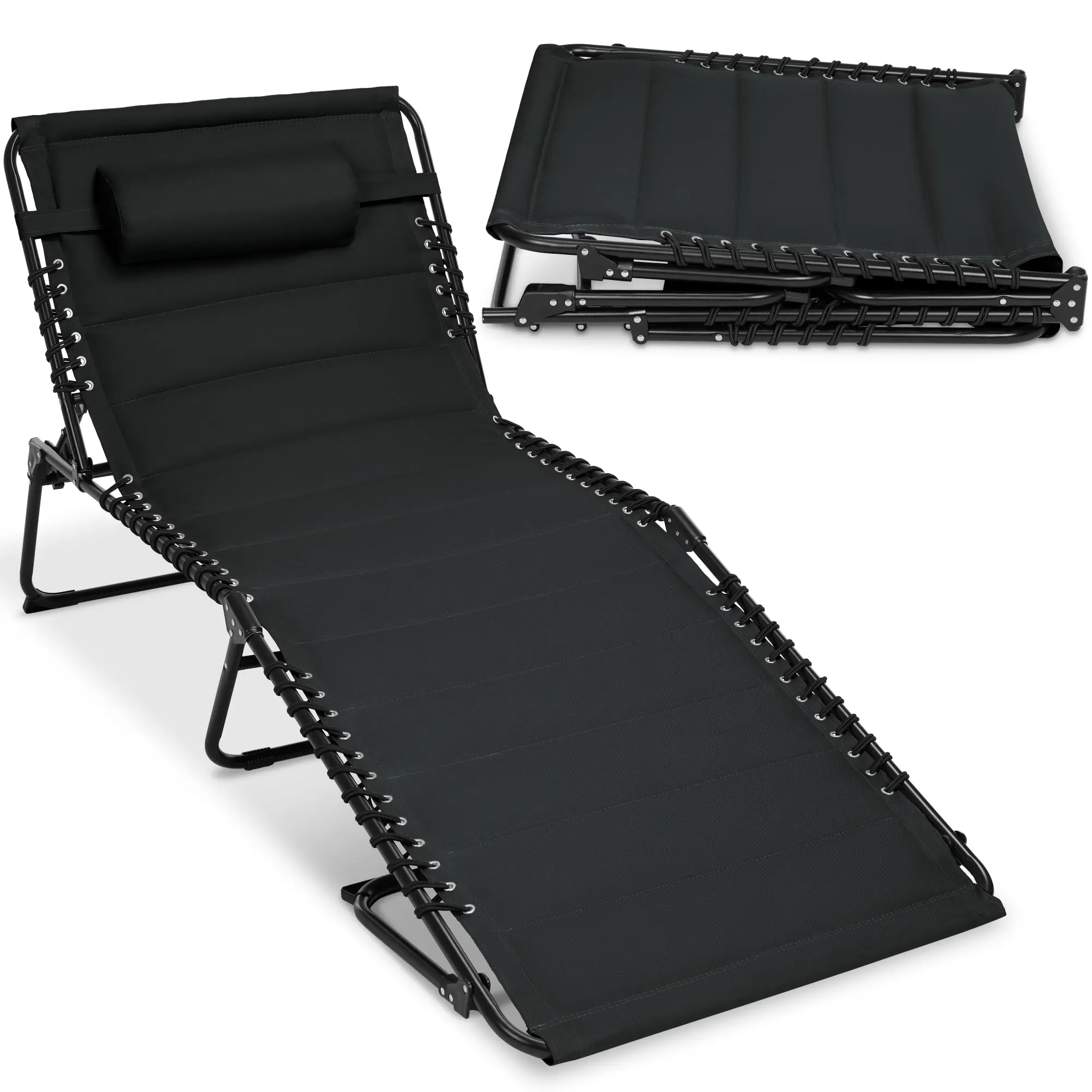 Best Choice Products Extra Wide Padded Patio Chaise Lounge Chair, Portable Recliner w/ 8 Positions