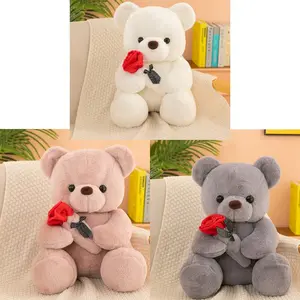 Valentine Plushie Bear with Rose