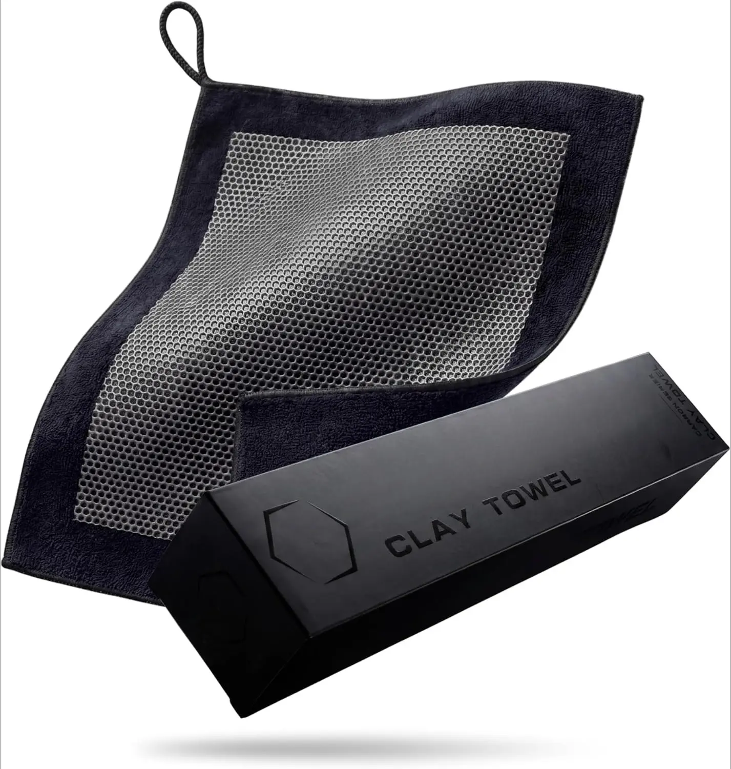 DIBMS 12" x 12" Synthetic Clay Towel, Clay Bar Alternative for Auto Detailing, Reusable Car Detailing Towel for Tar, Sap & Road Film Removal, Glass-Smooth Finish, Preps for Wax