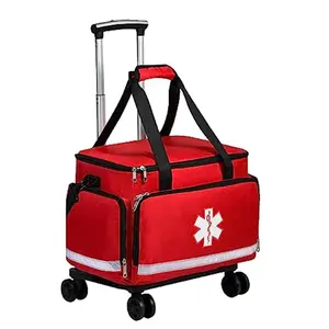 Rolling Medical Bag with Wheels  Large Nursing Trolley Bag for Nurses & EMTs