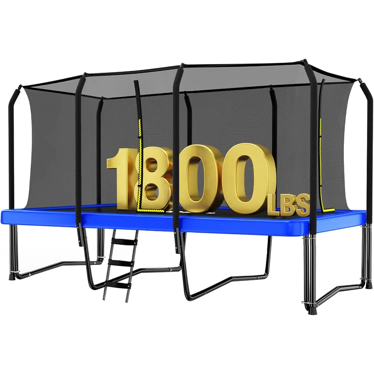 Zupapa 1800LBS Weight Capacity Rectangle Trampoline 10x17FT 9X15FT 8X14FT Outdoor Square Gymnastics Trampolines with Basketball Hoops for Kids Adults Long Large Big Rectangular Tumbling Trampolin
