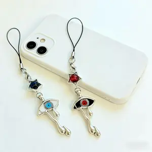 Y2K Gothic Evil Eye Star Phone Charm Kawaii Tamagotchi Charm for Phone Accessories Unique Design