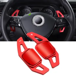 2Pcs Automotive Steering Wheel Shift Paddle Sturdy Aluminum Alloy for VW Tiguan from 2019 C-Trek Golf 8 MK8 Assembly Parts Car Accessory