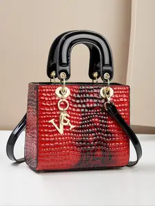 Stylish Colorful Handbag, Trendy Print Design, Versatile Carry Options, Perfect for Casual, All-Season Accessory, Crossbody Handbag