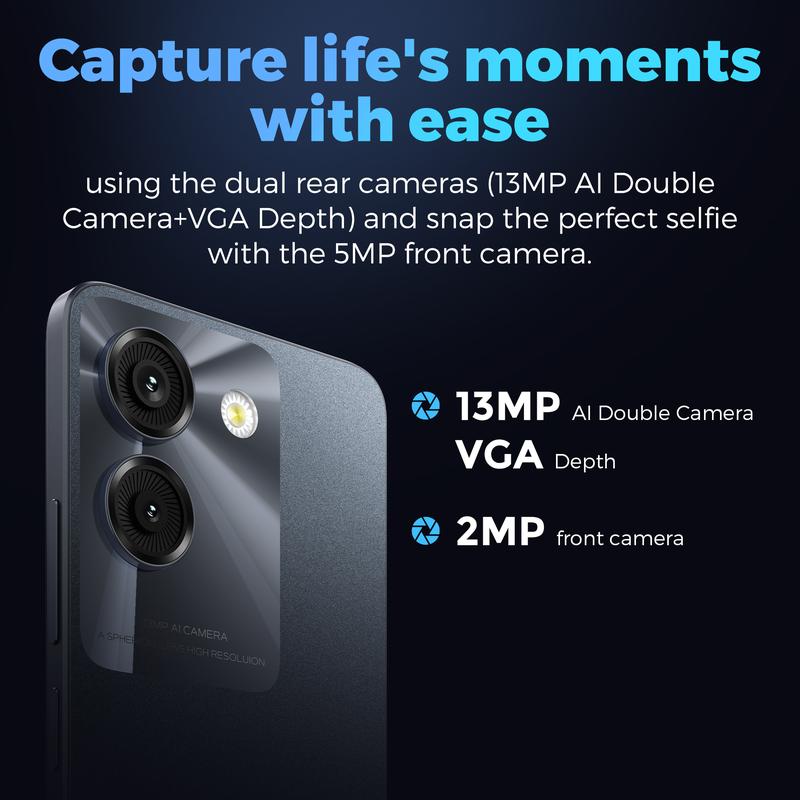 MIRO C67 Unlocked Smartphone - 6.75" HD+ 90Hz Display, MediaTek Helio G36 8 - Core, 4900mAh Battery