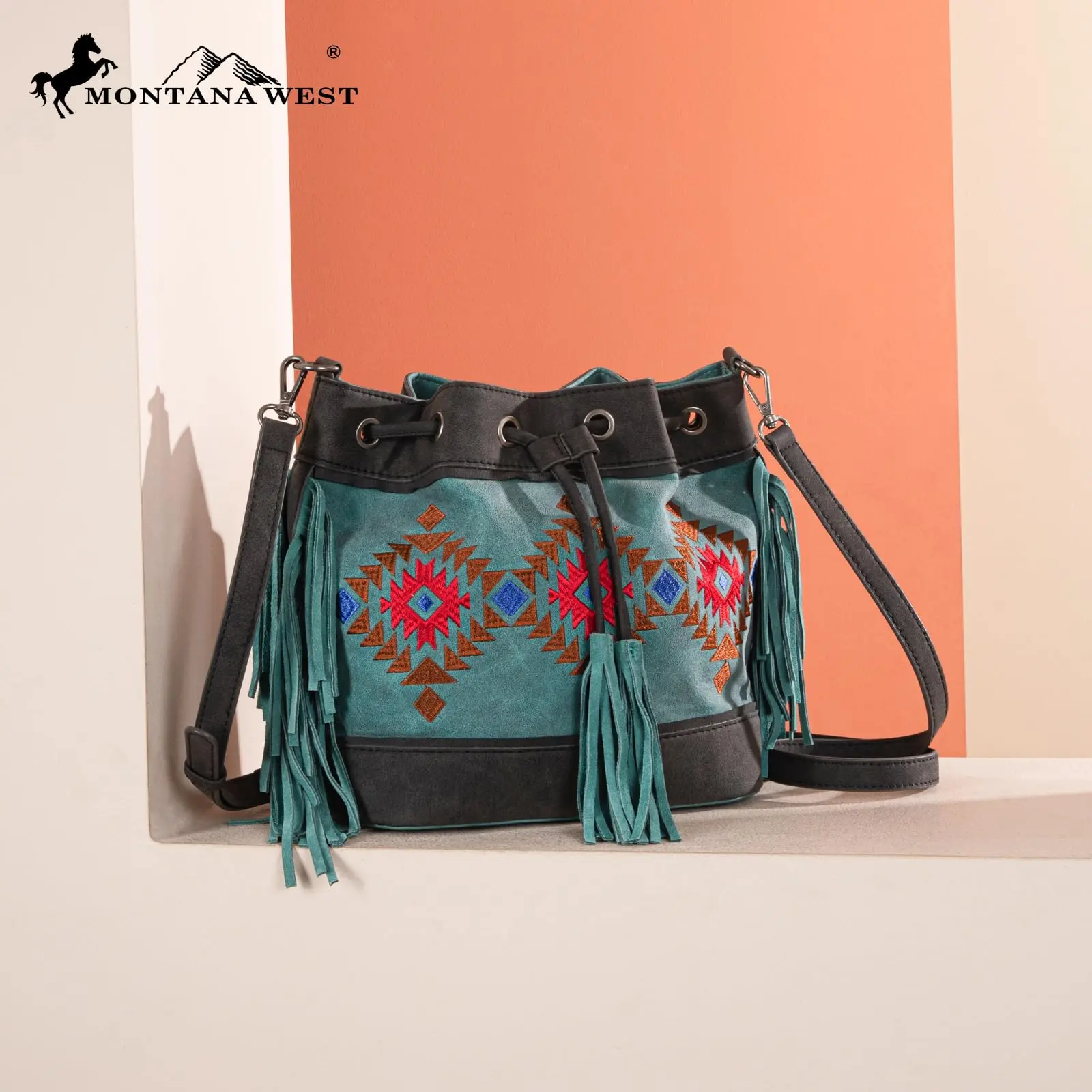 Montana West Aztec Bucket Bags for Women Western Fringe  display picture 3