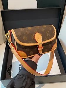 Women's Vintage Crossbody Bag, All-Season Satchel Design, Adjustable Strap Feature, Ideal for Daily Use & Stylish, Flap Crossbody Purse