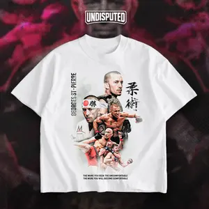 UNDISPUTED Georges St-Pierre Heavy Cotton UFC T-shirt MMA Fight Night Shirt Fan Apparel Classic Pump Cover Oversized Gift For Fans DTG Printed