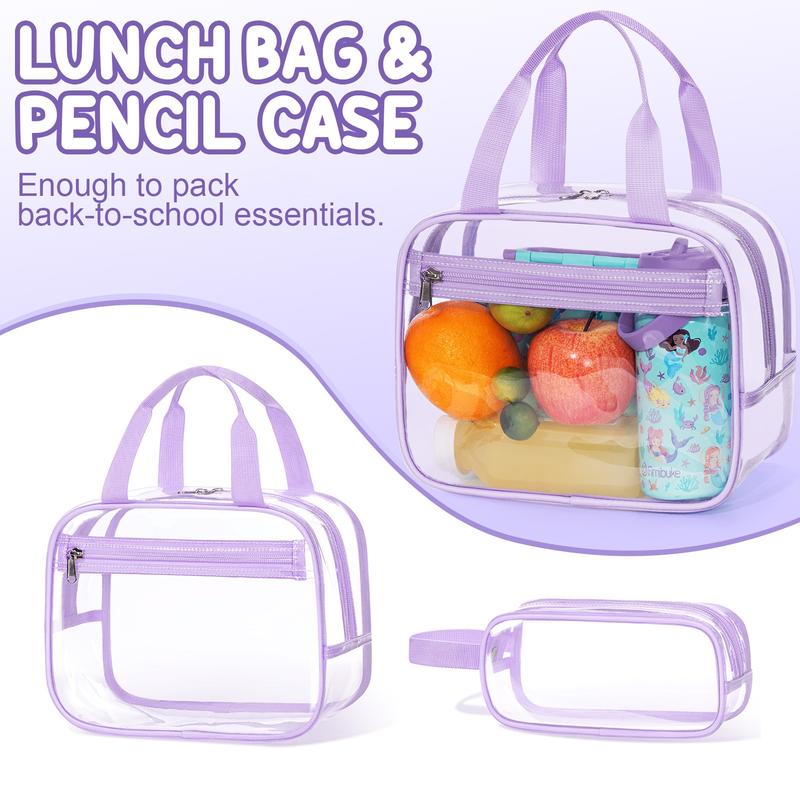 Product Introduction of Fimibuke Waterproof Clear Backpack 3PCS Set with Lunch Box & Pencil Case – Lightweight School Backpack Stadium Approved for Elementary, Middle & High School Students TikTokShopBacktoSchool 9