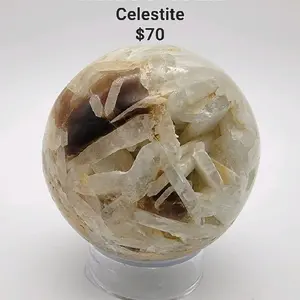 Celestite Crystal Sphere
