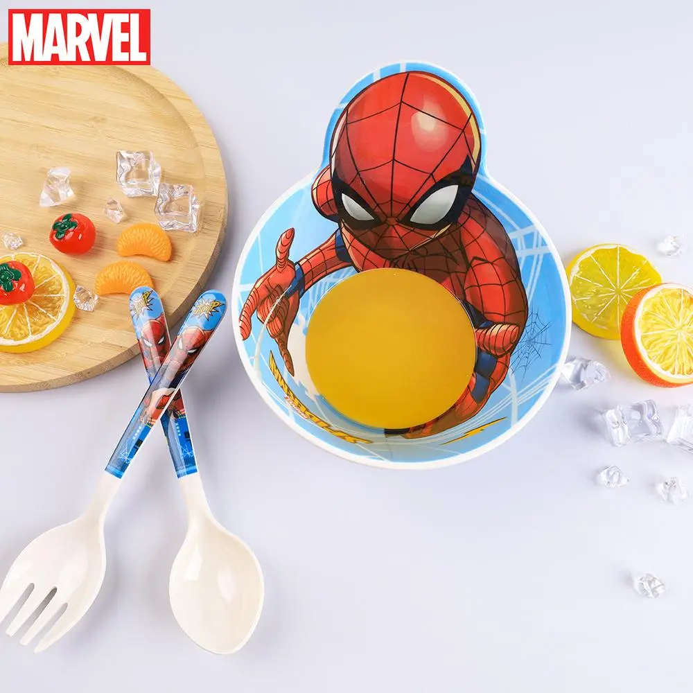 Marvel Officially Licensed Character Melamine Bowl Bowl With Cartoon Pattern Spider Man Unbreakable Dinnerware Theme Party Tableware Kitchen Essentials 1Pc