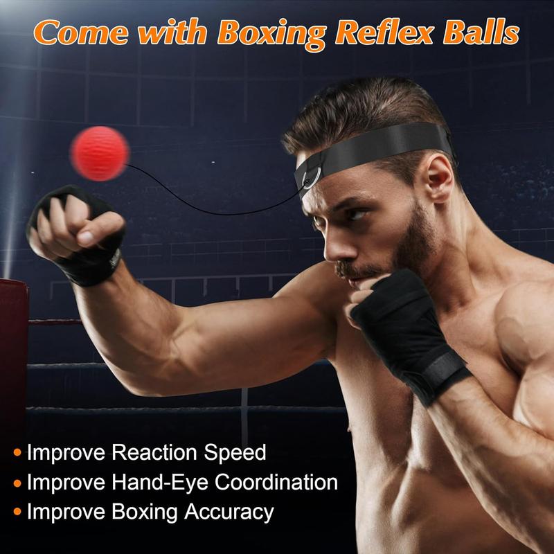 4FT Hanging Punching Bag for Adults, Super PU Leather Boxing Training Equipment Heavy Bag with 12OZ MMA Gloves, Unfilled Kicking Bag Boxing Set for Training Karate Kickboxing Muay Thai