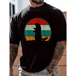 100% Cotton My Favorite Holiday Retro Groundhog Day T-Shirt Women's Men's Graphic Tee Crew Neck summer vacation Tops