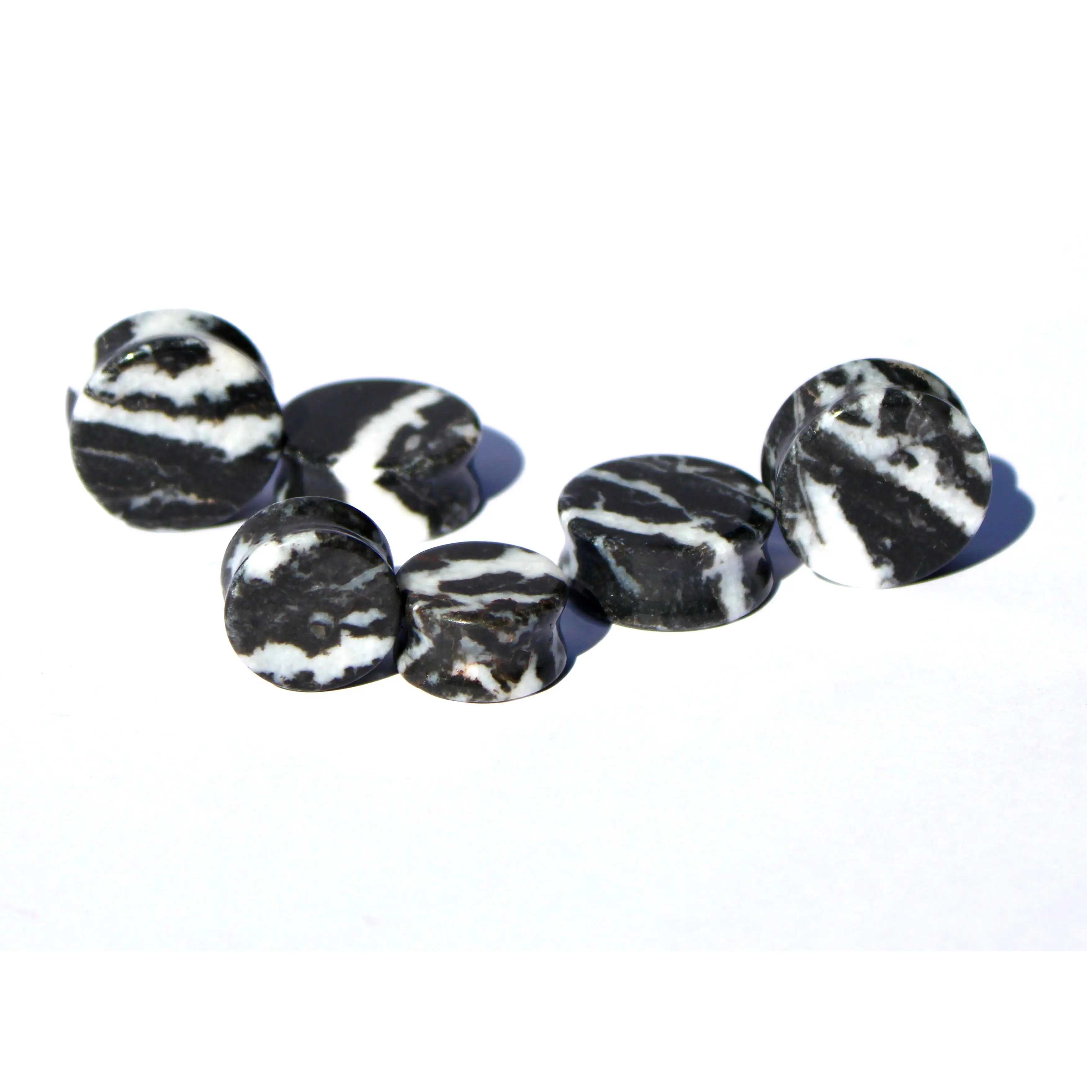 Zebra Jasper Stone Double Flare for Gauged Ears Zebra Jasper Stone Double Flare for Gauged Ears