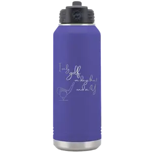 Personalized Days that end in Y 32 oz Water Bottle - Purple