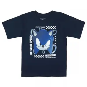 Sonic The Hedgehog Shirt Big Boy's Let's Roll Short Sleeve Graphic Tee
