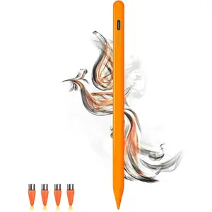 Stylus Pens for  Screens Power-Display Tablet Pen POM Tip  Digital  Pen Compatible with /iPad//and Other iOS/Android Smartphone and Tablet Devices (Orange)