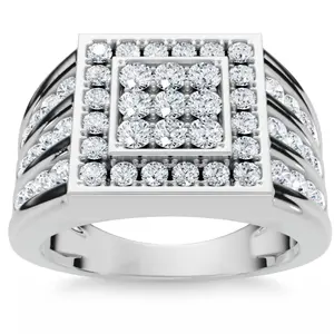 1Ct Men's Diamond Ring in 14k Gold Lab Grown
