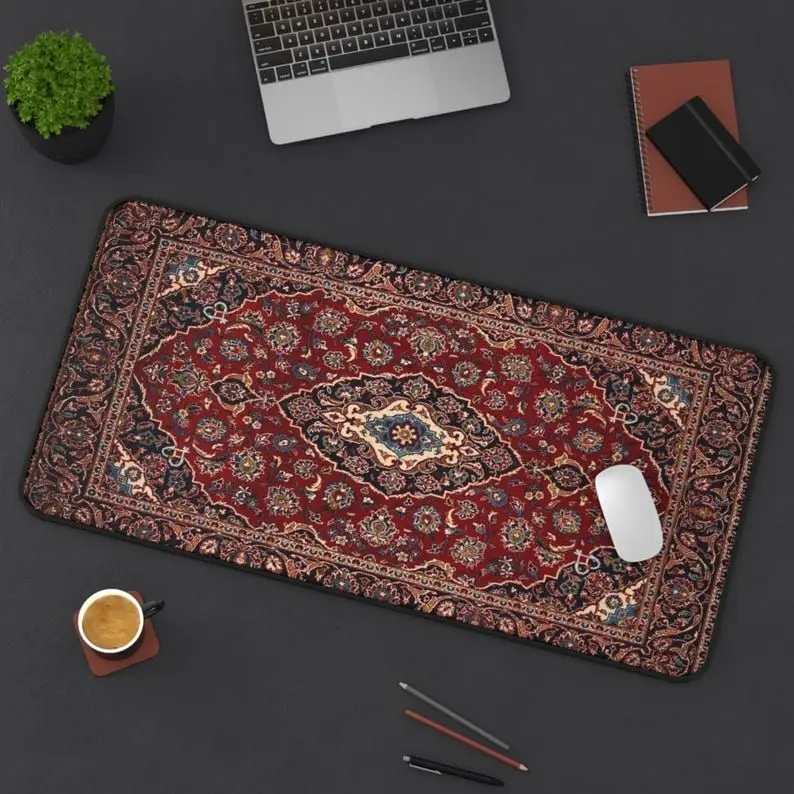 Modern Carpet Desk Mat - Stylish Office Table Protector, Chic Home Workspace Decor, Contemporary Rug Mouse Pad, Trendy Computer Desk Cover,