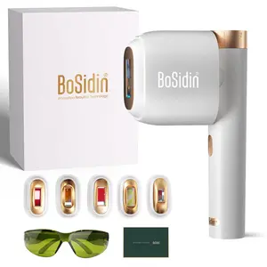 Laser Hair Removal, BoSidin IPL Hair Removal with Painless Ice-Cooling, 2 in 1 Hair Removal & Skin Rejuvenation, 6+1 Modes, 6 Levels Hair Removal for Women Permanent, Laser Hair Removal Kit with Shaver, Goggles