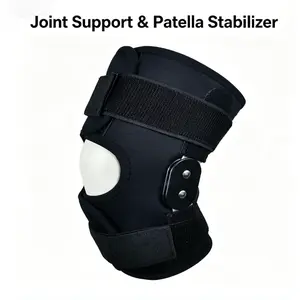 Adjustable Hinged Knee Support Brace with Compression Sleeve, Patella Stabilizer for Athletic Use, Durable Comfort Plus Size XXL Knee Guard