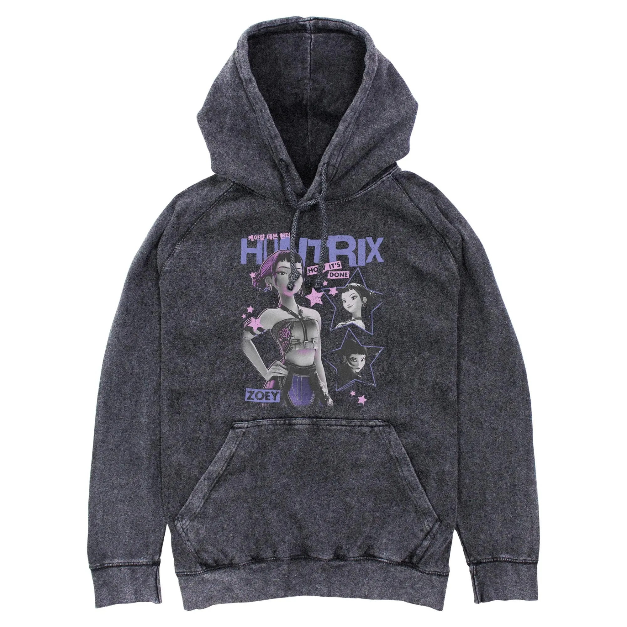 Men's KPop Demon Hunters Pop Star Huntrix Zoey Lightweight Graphic Hoodie, Menswear Top for Casual Wear with Quote Design