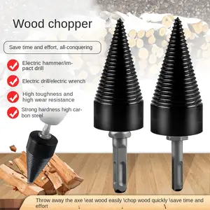 Household Small Electric Hammer Firewood Breaking Split Cone Wood Cutting Drill Tool Accessories