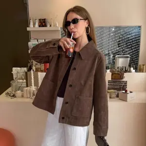 Brown Suede Coat For Women 2025 Autumn And Winter Leisure