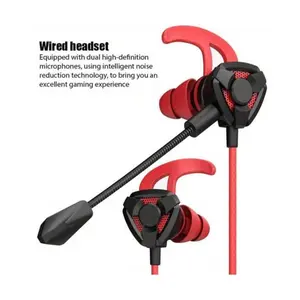 E-sports gaming headphones, in-ear headphones, wired headphones, Gaming experience, suitable for mobile phones and computers, universal PUBG headphones, voice recognition, long microphone, Full Bass