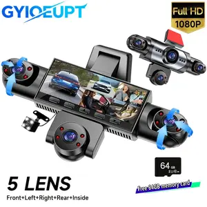 5-channel dashcam: Front camera approx. 1080p, rear camera 720p; LED display; rearview camera; rearview image display | Hyundai auto parts; Chele safety monitoring equipment