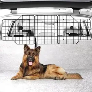 Car Dog Barrier for SUV, Adjustable Pet Divider Gate for Trunk Cargo Area, Universal-Fit Back Seat Heavy-Duty Wire Mesh Dogs Separator Guard Net, Vehicles Safety Travel Accessories(Sheet)