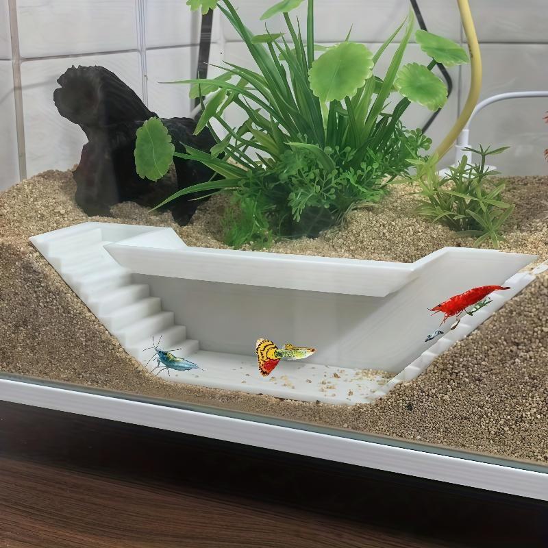 Aquarium Multi-Habitat Cave Decoration Set for Fish and Shrimp, Resin Safe Material Hiding Tunnel and Rest House Accessories