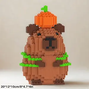 Capybara Building Blocks Set | Party Favors, Birthday Gifts, Home & Office Desk Decor, Creative Holiday Surprise Present, New Year Plastic Ornament