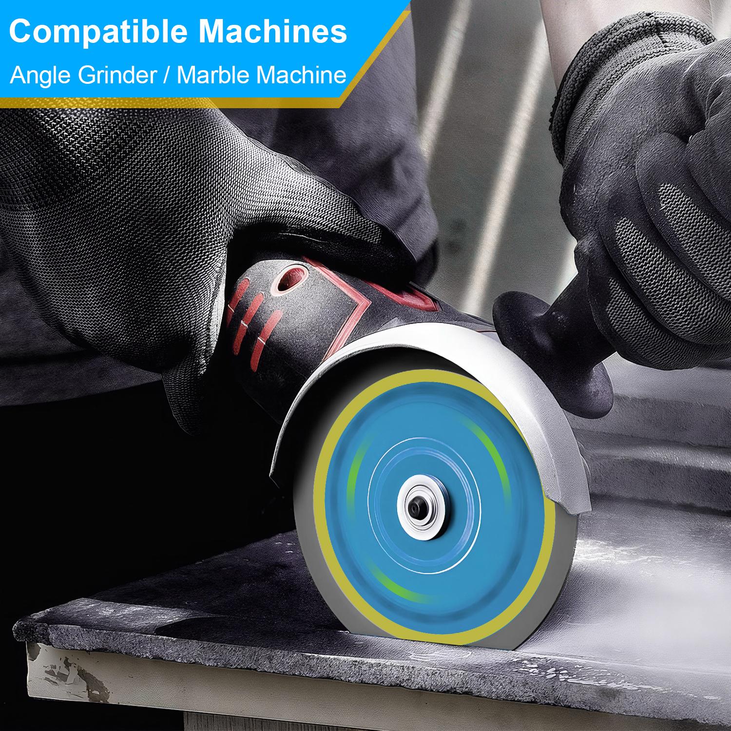 3PCS 4.5" Multi-Material Cutting Blades, Dry Cut Saw Blades for Angle Grinder, Cutting Metal, Cast Iron, Tile, Stone, Marble & Plastic, Heavy Duty Angle Grinder Tool Accessories